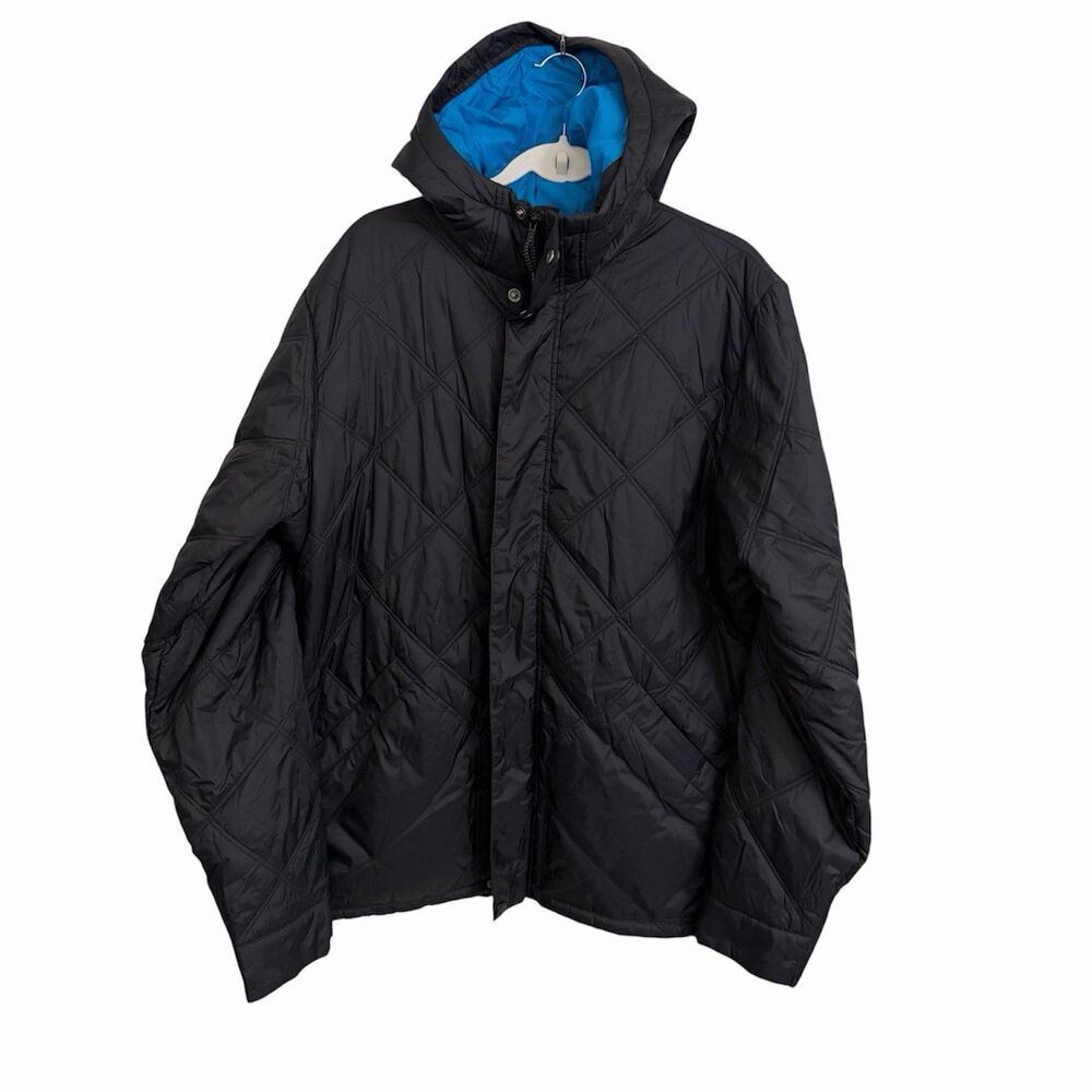 Burton Snowboards DRYRIDE Jacket Mens XL Black Quilted Hooded Snowboard Ski